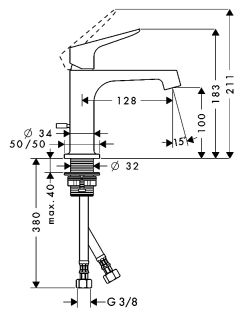 Смеситель для раковины Hansgrohe Citterio M 34010000 хром